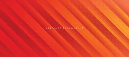 Abstract gradient orange background with diagonal lines and halftones. vector