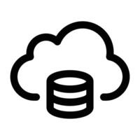 Simple Cloud Computing icon. The icon can be used for websites, print templates, presentation templates, illustrations, etc vector