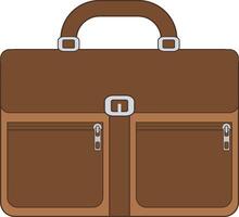 Briefcase Business Work Bag Document Concept Illustration Graphic Element Art Card vector