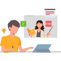 online programming illustration vector