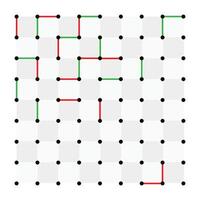 Dots and boxes note book game, kids activity notebook page practice, time pass kids game vector