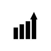 Business progress icon. Line with growth arrow. Financial concept. Modern design vector