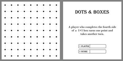 Dots and boxes note book game, kids activity notebook page, time pass kids game vector