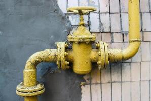background is an old gas faucet photo