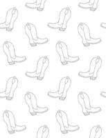 Seamless pattern of cowboy western boot vector