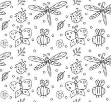 Seamless pattern of insect vector