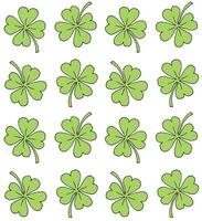 Seamless pattern of sketch clover vector