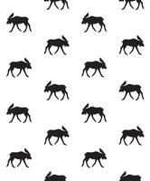 Seamless pattern of sketch moose vector