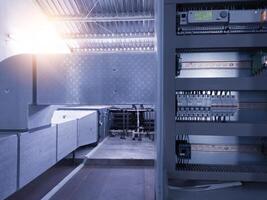 Air Handling Unit with panel control system in industry. photo