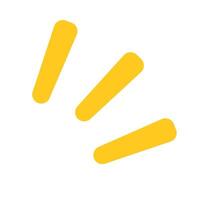 Yellow emphasis pop icon. Surprising expression. vector