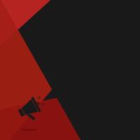 red and black announcement square template background vector
