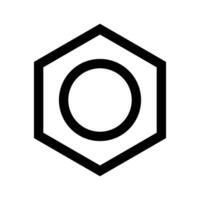 Simple nut icon. Parts. vector