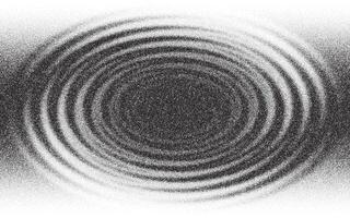 Water ripple effect with noise dots stipple halftone background, grainy texture vector
