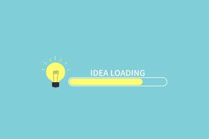 Progress bar loading a new idea, for business and career. Idea loading concept suitable for business presentation. vector