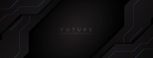a close up of a black background with a neon design vector
