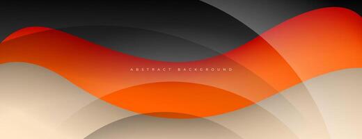 colorful abstract background with wavy shapes and circular shapes composition vector