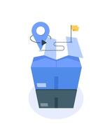 Shipment Tracker,Tracking, Track Order concept,route location with map pin vector