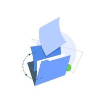 open folder icon. Folder with documents,empty folder vector