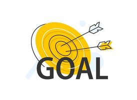 goal concept, idea of marketing business money earnings aim, strategy achievement, success targeting audience modern design image vector