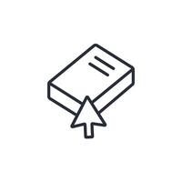 online book icon. .Editable stroke.linear style sign for use web design,logo.Symbol illustration. vector