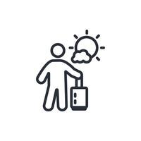 travel icon. .Editable stroke.linear style sign for use web design,logo.Symbol illustration. vector