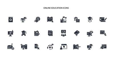 Online education icon set..Editable stroke.linear style sign for use web design,logo.Symbol illustration. vector