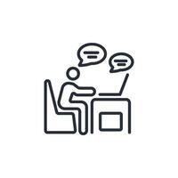 student icon. .Editable stroke.linear style sign for use web design,logo.Symbol illustration. vector