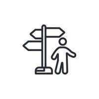 direction icon. .Editable stroke.linear style sign for use web design,logo.Symbol illustration. vector