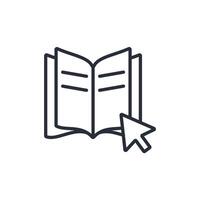 ebook icon. .Editable stroke.linear style sign for use web design,logo.Symbol illustration. vector