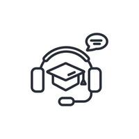 online teaching icon. .Editable stroke.linear style sign for use web design,logo.Symbol illustration. vector