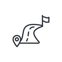route icon. .Editable stroke.linear style sign for use web design,logo.Symbol illustration. vector