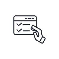 online test icon. .Editable stroke.linear style sign for use web design,logo.Symbol illustration. vector