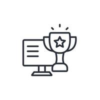 reward icon. .Editable stroke.linear style sign for use web design,logo.Symbol illustration. vector