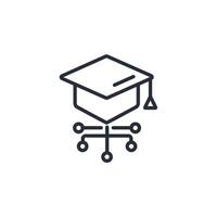 digital education icon. .Editable stroke.linear style sign for use web design,logo.Symbol illustration. vector