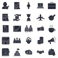 head hunting business icons set, Included icons as Briefcase, Target, Handshake, Calendar and more symbols collection, logo isolated illustration vector