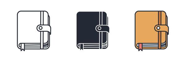 Diary Journal Icon theme symbol illustration isolated on white background vector