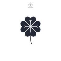 Four Leaf Clover Icon theme symbol illustration isolated on white background vector