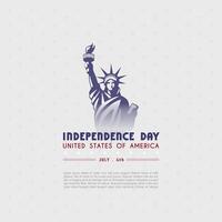 USA Independence Day on banner template. suitable for greeting cards, posters, banners, etc vector