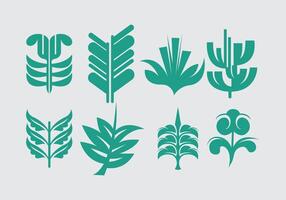 Floral leaf nature pattern collection sticker set clip art element art print editable vector
