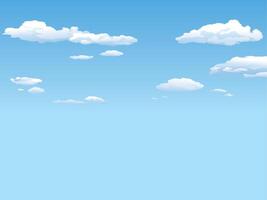 clouds on sunny day with blue sky background vector