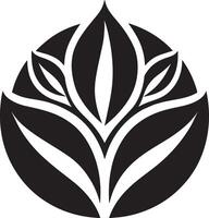 ecology logo illustration black and white vector