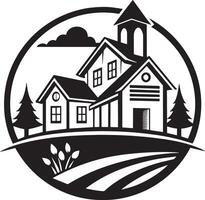 environment logo design illustration black and white vector