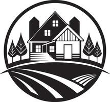 environment logo design illustration black and white vector