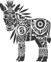 silhouette tribal animal using Aztecs style black color only vector