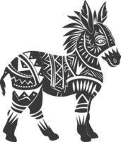 silhouette tribal animal using Aztecs style black color only vector