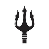 Trident icon illustration isolated on white background. vector