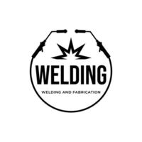 welding workshop symbol of development and repair vector