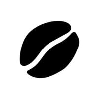 coffee beans icon in black and white color vector