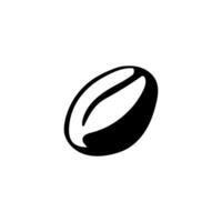 coffee beans icon in black and white color vector