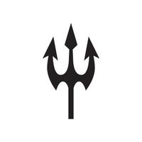 Trident icon illustration isolated on white background. vector